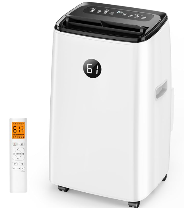 14000 BTU Portable Air Conditioners Cools Up to 700 Sq.Ft, 3-in-1 Energy Efficient Portable AC Unit with Remote Control
