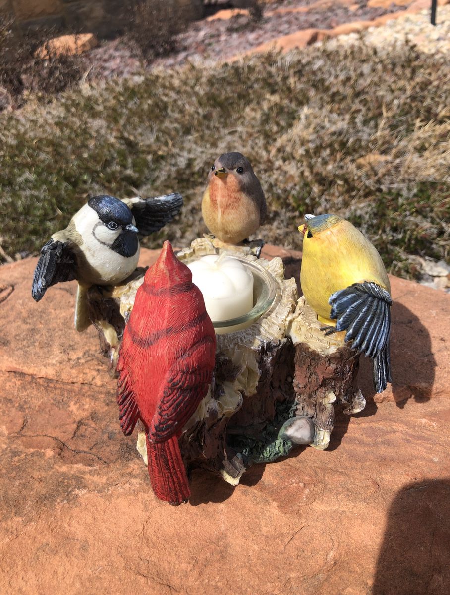 Vintage 4-Bird Candle Holder