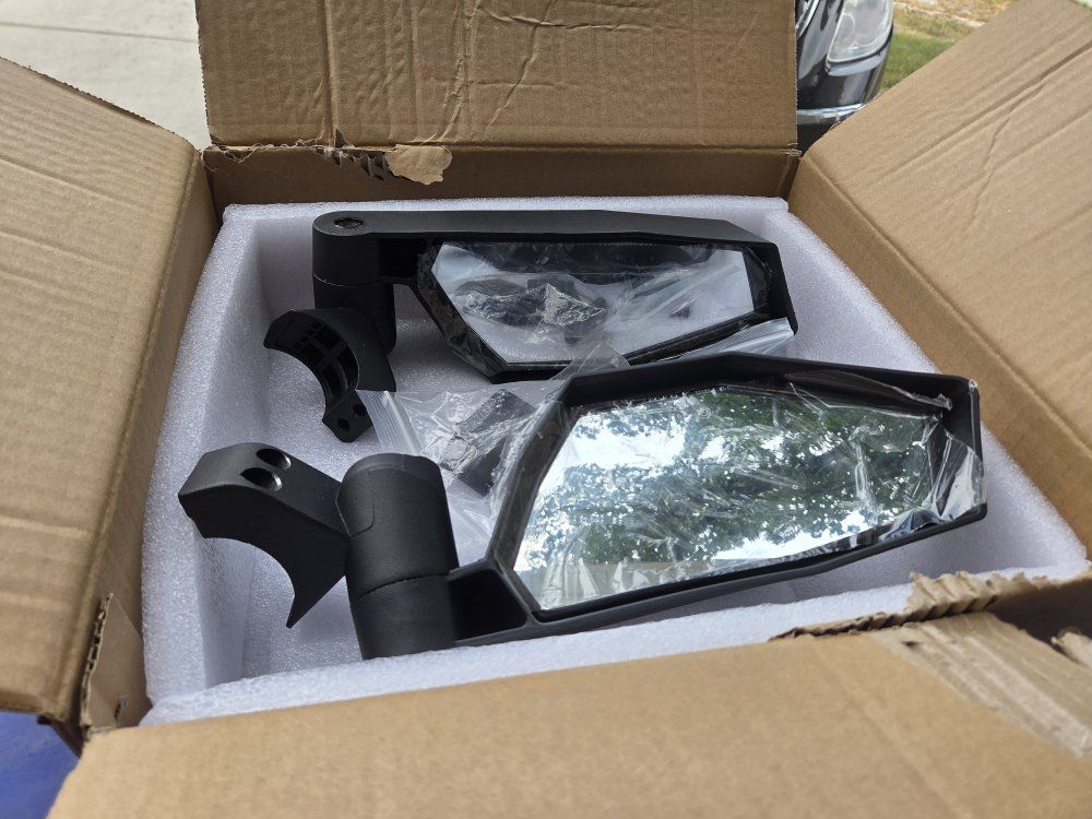 New Foldable UTV Side Mirrors left & Right Side. Polaris RZR XP 
