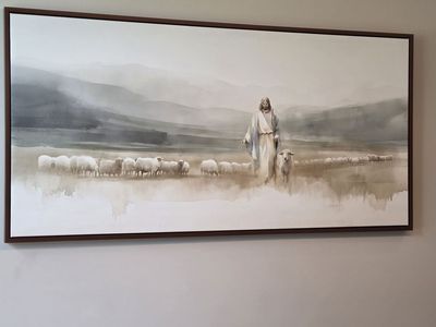 The Good Shepherd Framed Giclée Canvas Print by Jay Bryant Ward — $85