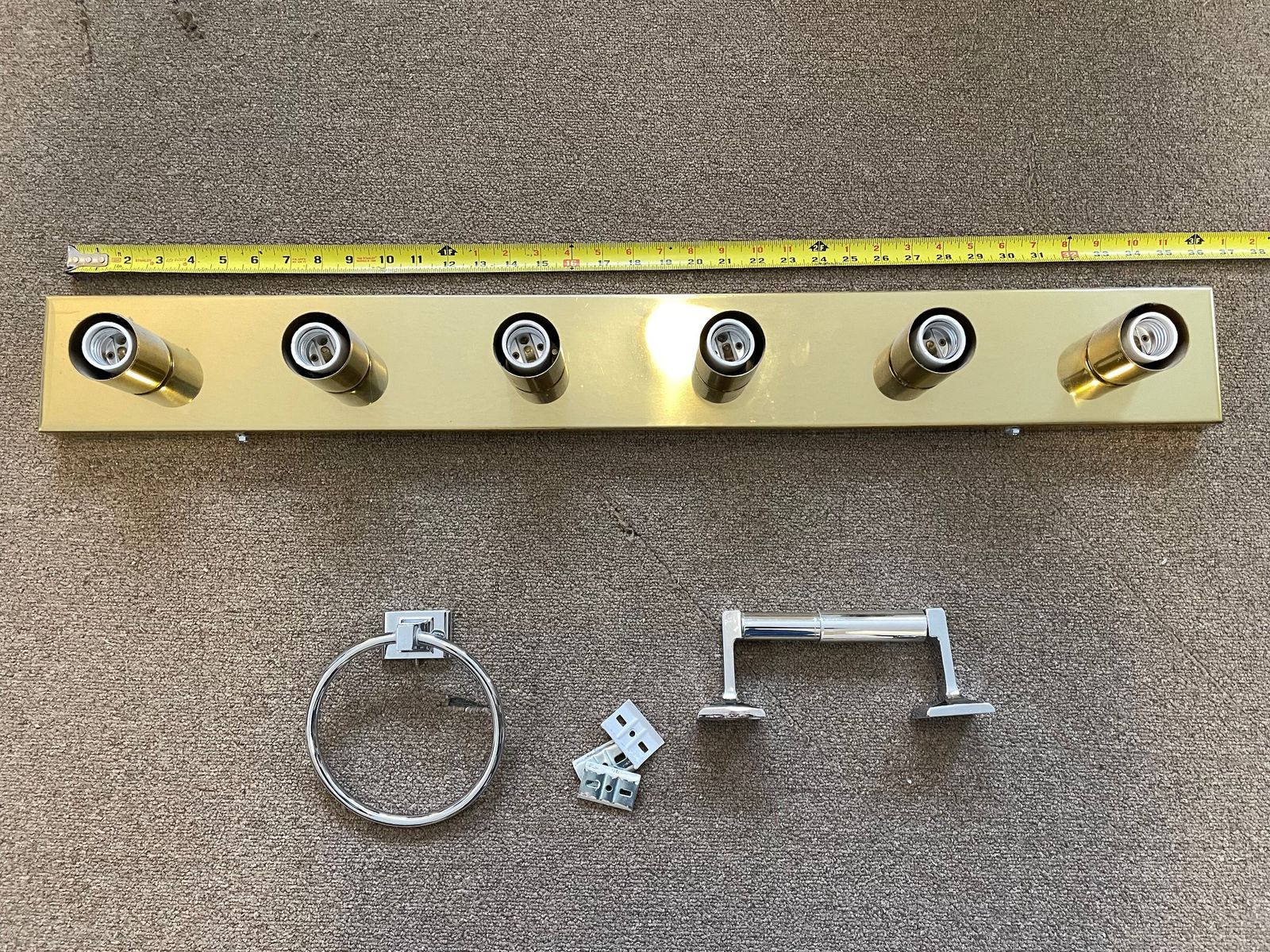 Free - Brass Light Fixture , toilet paper holder, towel holder