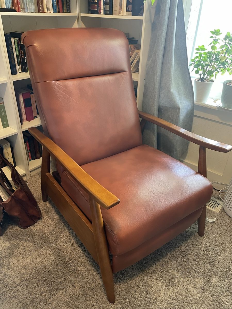 AllModern Laflamme 30" Wide Recliner - Caramel Faux Leather