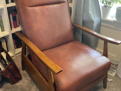 AllModern Laflamme 30" Wide Recliner - Caramel Faux Leather
