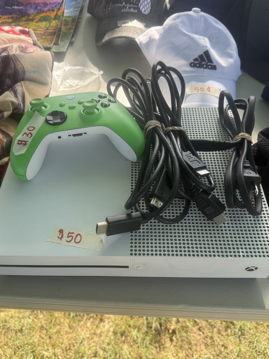 Xbox One S Console with Green Controller