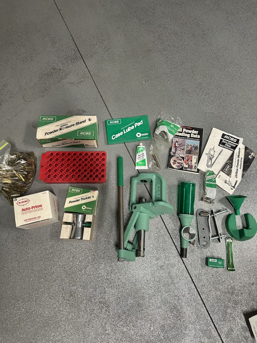 RCBS reloading press and accessories