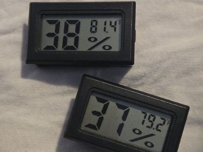 2-Pack Digital Mini Hygrometer Thermometer Humidity Gauge Indoor Temperature Meter