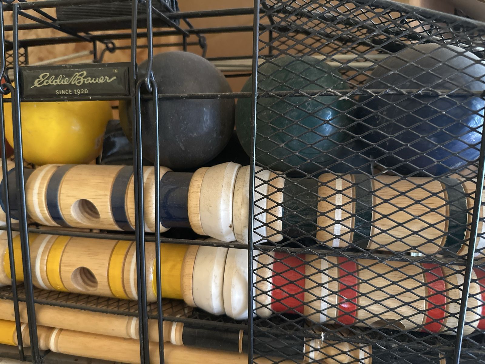Eddie Bauer Croquet Set with Wire Rack Storage Holder