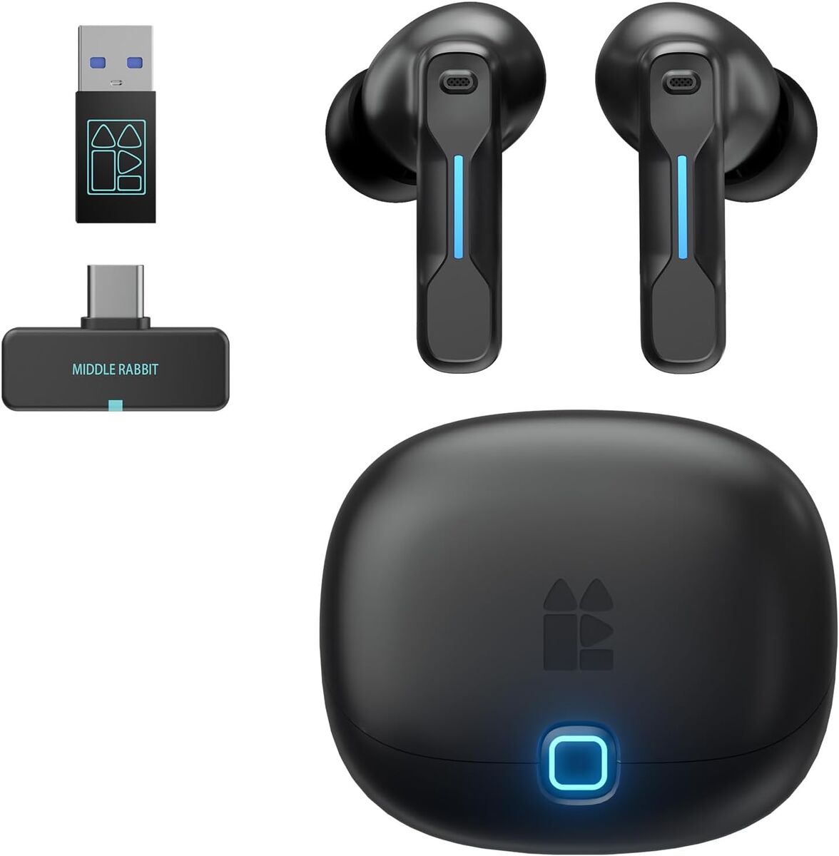 New SW5 Wireless Gaming Earbuds with Mic, Compatible PC PS5 PS4 Desktop VR, Computer Headphones, 2.4G