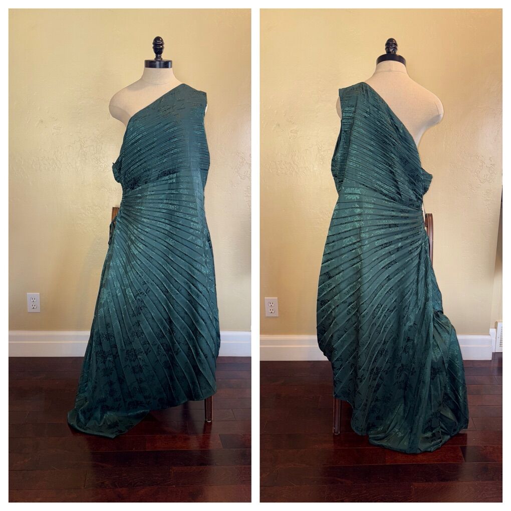 New York & Company Green Holiday Christmas Dress