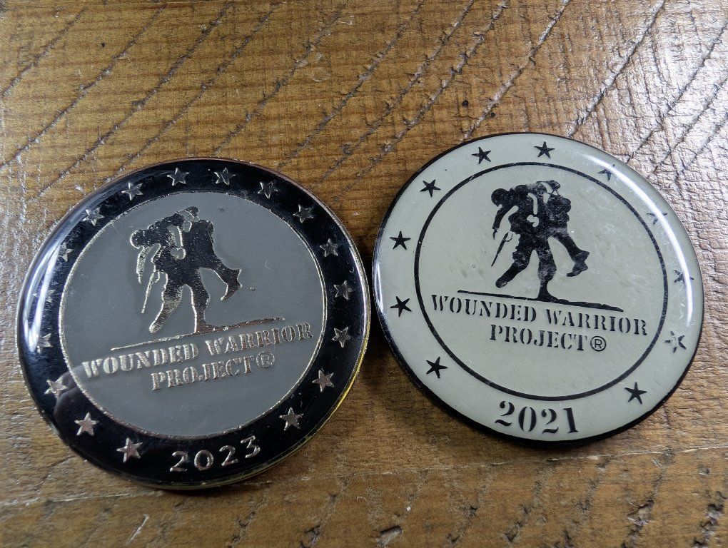 Wounded Warrior Project Challenge Coin Lot 2021 & 2023