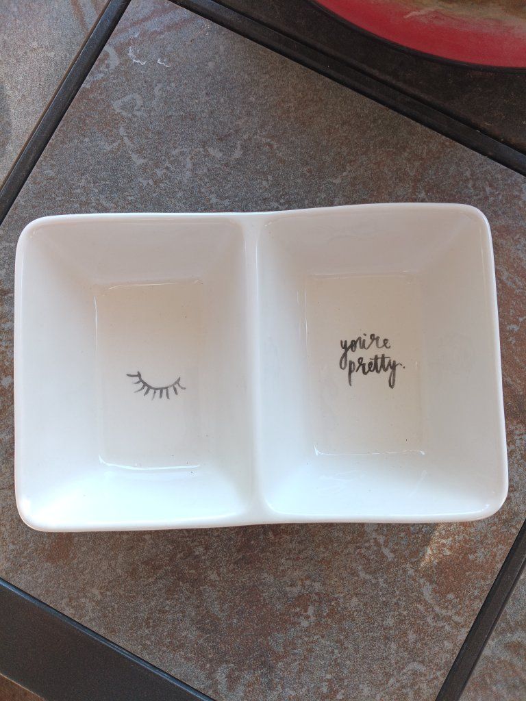 Ceramic Divided Trinket Dish
