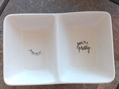 Ceramic Divided Trinket Dish