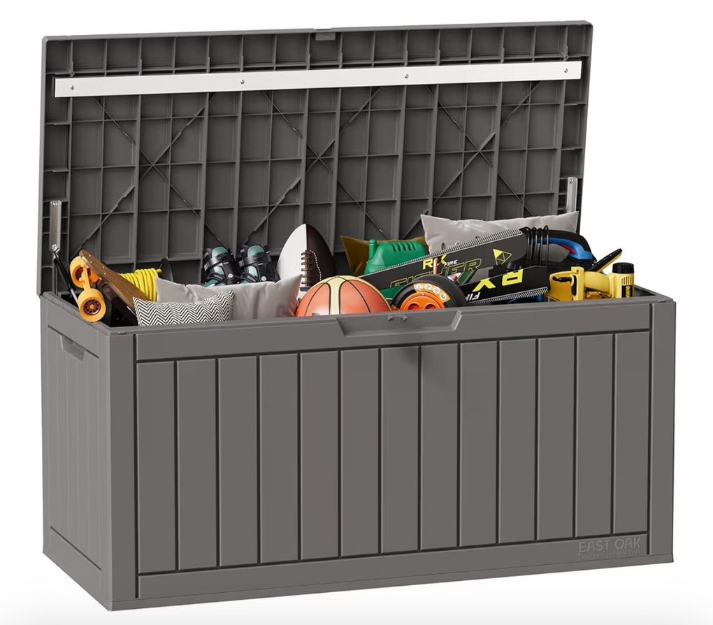 Plastic Deck Box EAST OAK Outdoor Storage Box