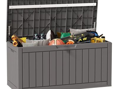 Plastic Deck Box EAST OAK Outdoor Storage Box