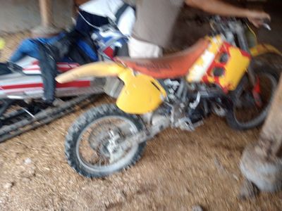 Used Dirt Bike - Yellow/Red, Off-Road Motorcycle