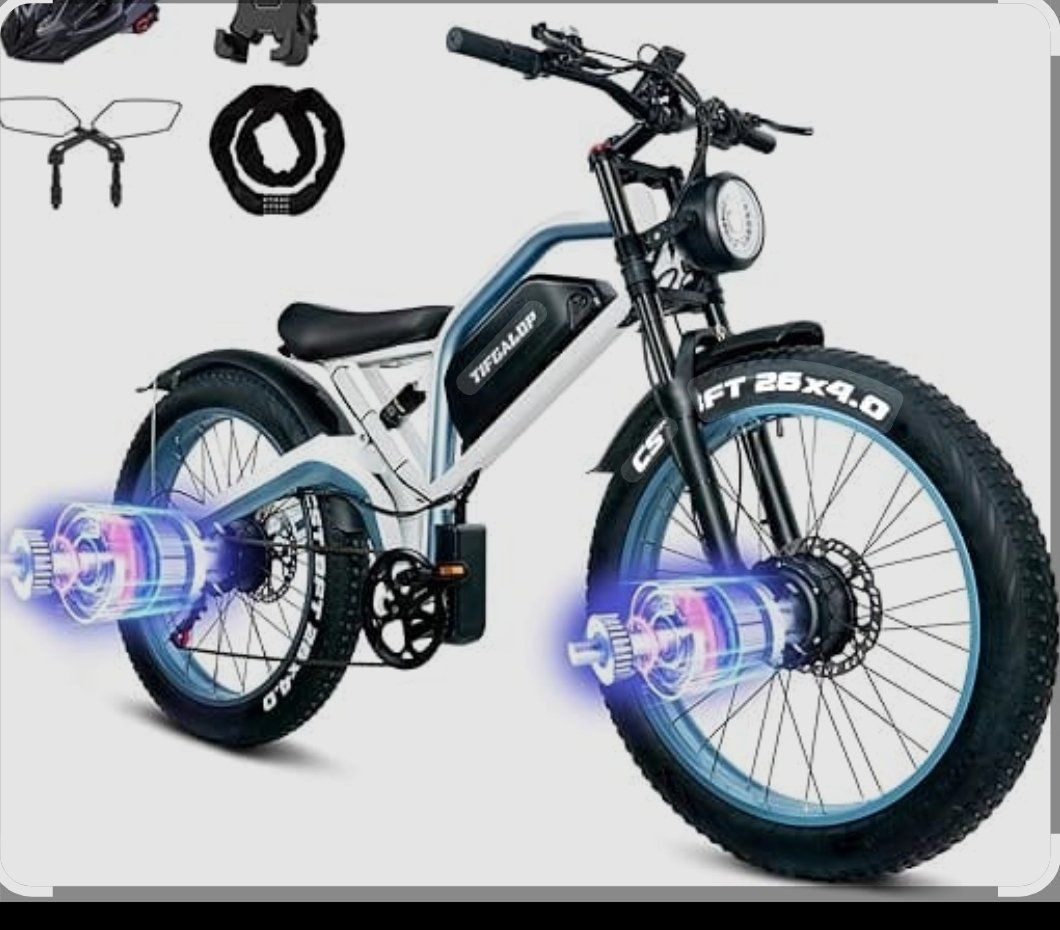 TIFGALOP Electric Fat Tire Bike with Digital Display