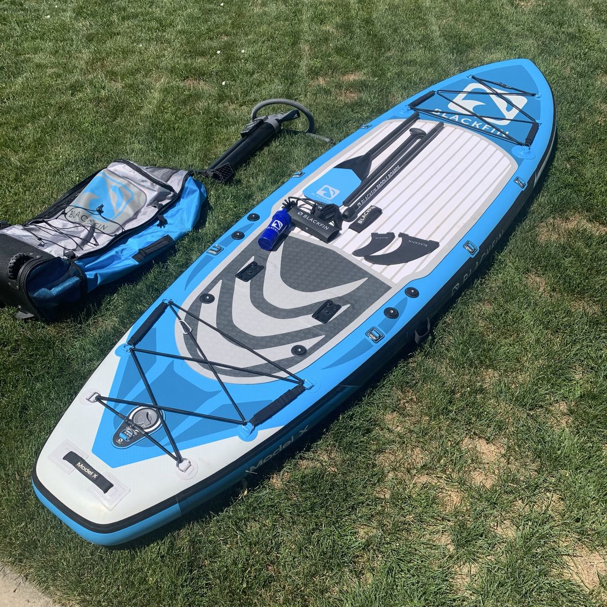 Blackfin Model X Inflatable Stand Up Paddle Board (SUP) with Pump, Paddle, and Bag
