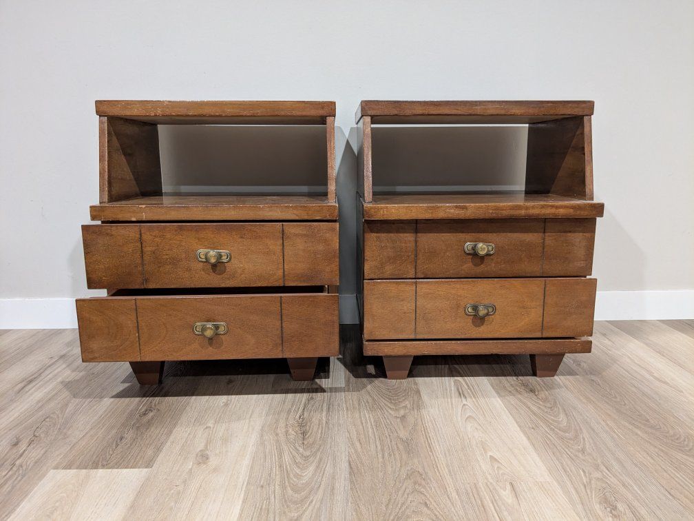 Matching Solid Wood Nightstands