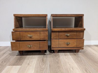 Matching Solid Wood Nightstands