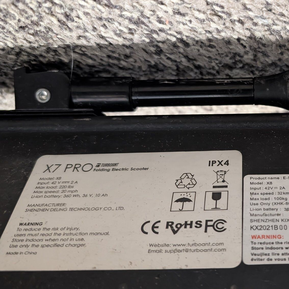 Turboant X7 Pro model X8 Electric Scooter