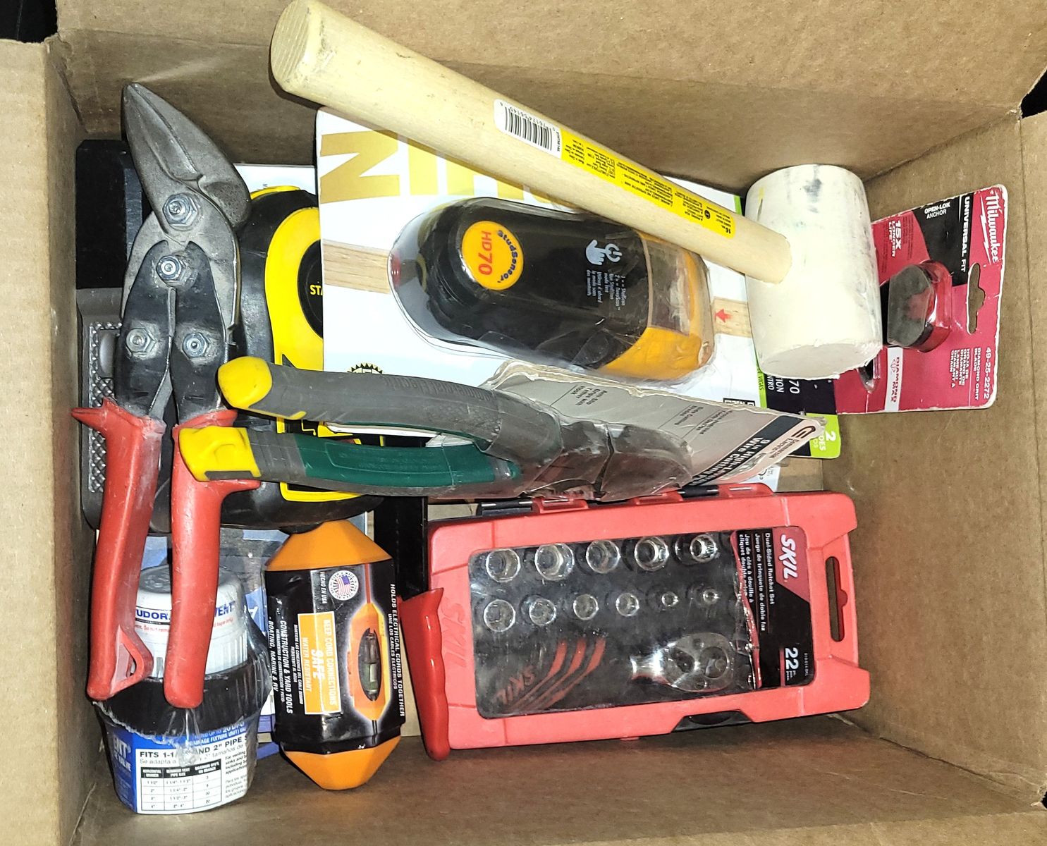 Big Box Full of Things Lights Plumbing Tools