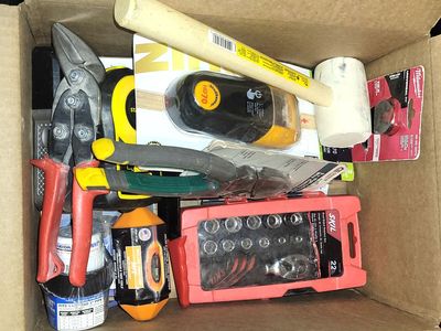 Big Box Full of Things Lights Plumbing Tools