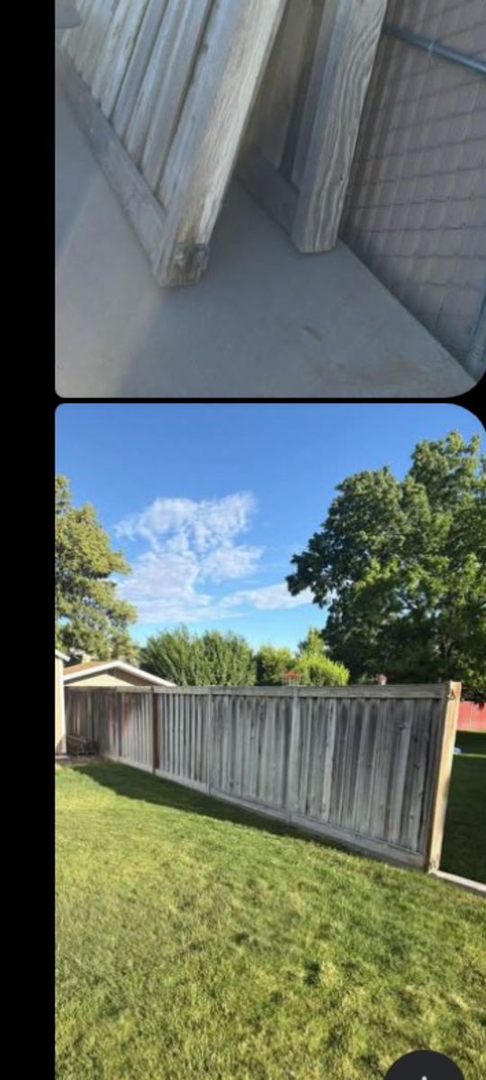 80 linear feet rustic unpainted wood fence  (Can deliver)