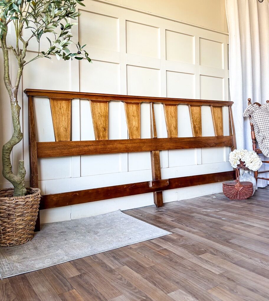 *FREE DELIVERY* Vintage MCM King Walnut Headbord