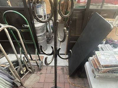Cool Custom Made Black Horseshoe Coat Hanger 5 Feet Tall