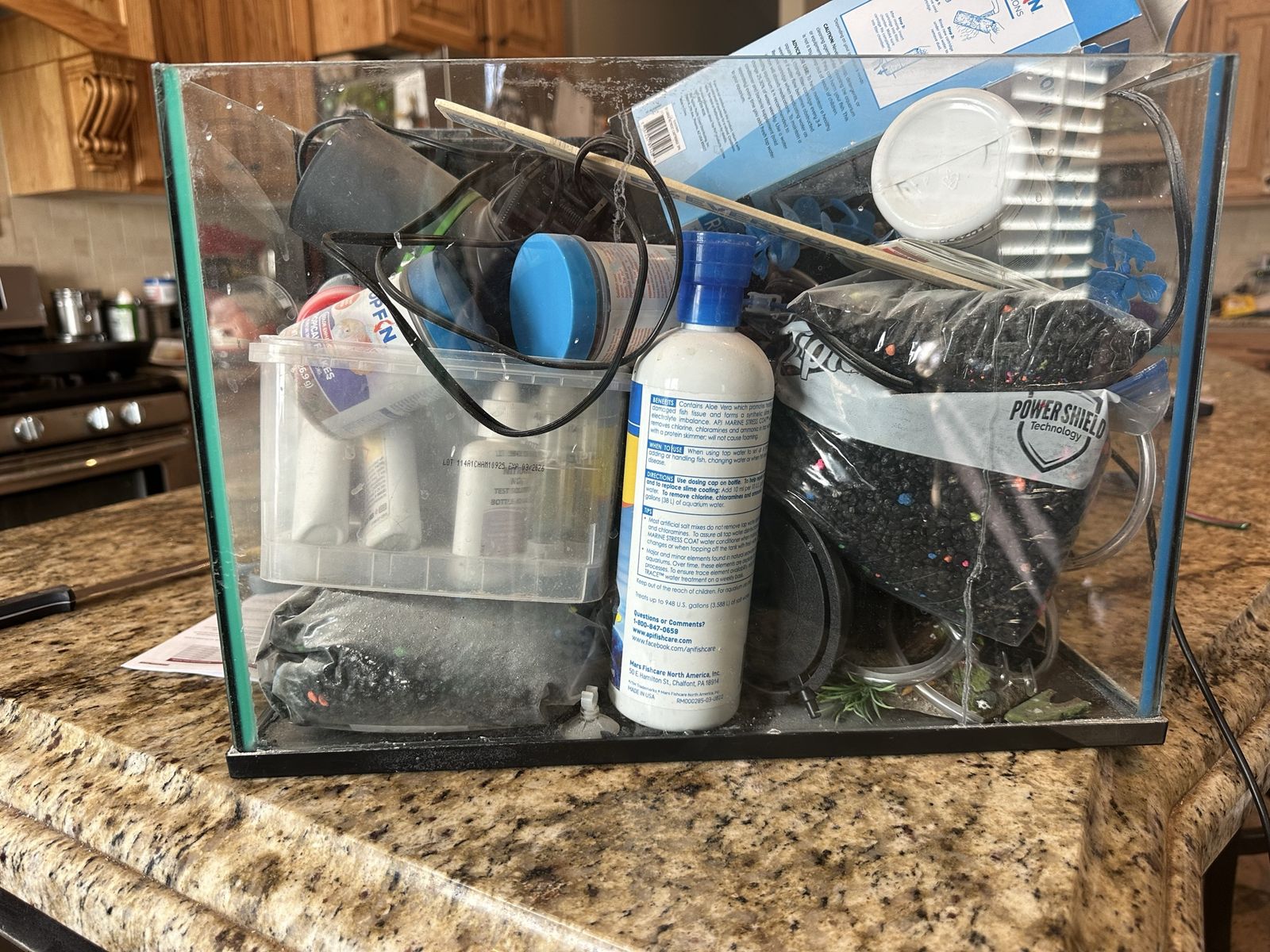 5 gal Glow fish tank with over $100 in extras