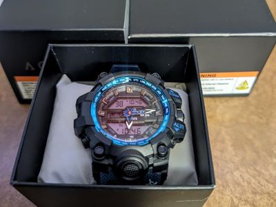 Activa Men's Digital Analog Sport Watch Black Blue Dial with Original Box