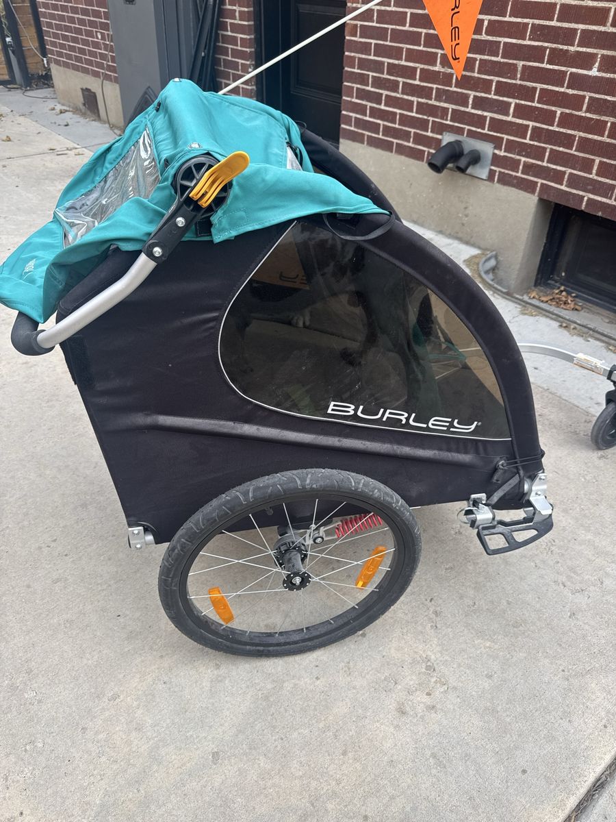 Burley Encore X Child Bike Trailer and Stroller - Teal