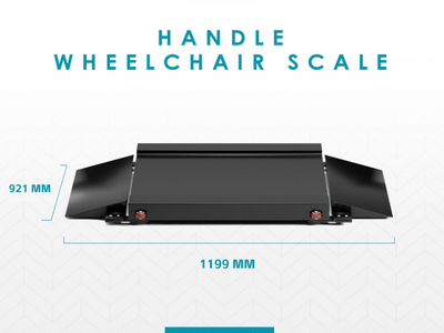 Wheelchair Scale with Dual Detachable Extended Ramp for Home Use Medical Portable