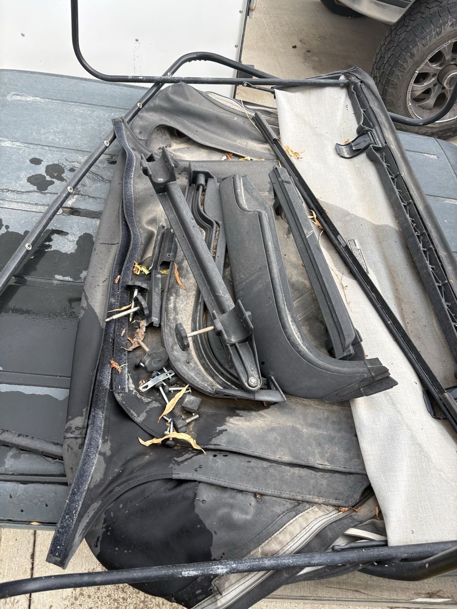 2000 -2006 Jeep Wrangler OEM Soft Top Frame Assembly with Hardware and Door Surrounds