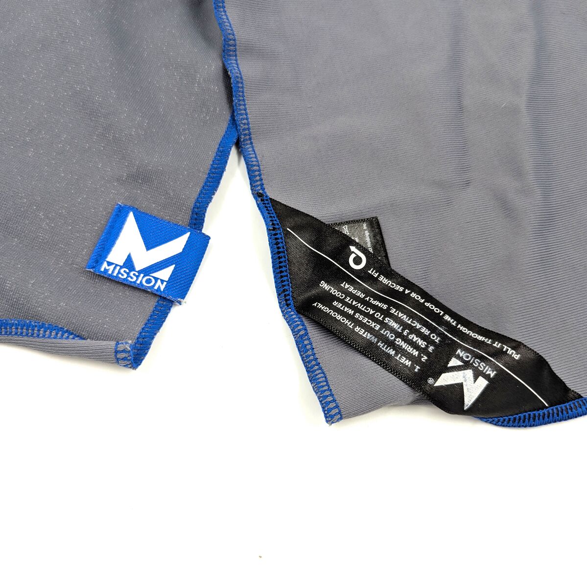 Mission Grey and Blue Sweat Towel Never Used