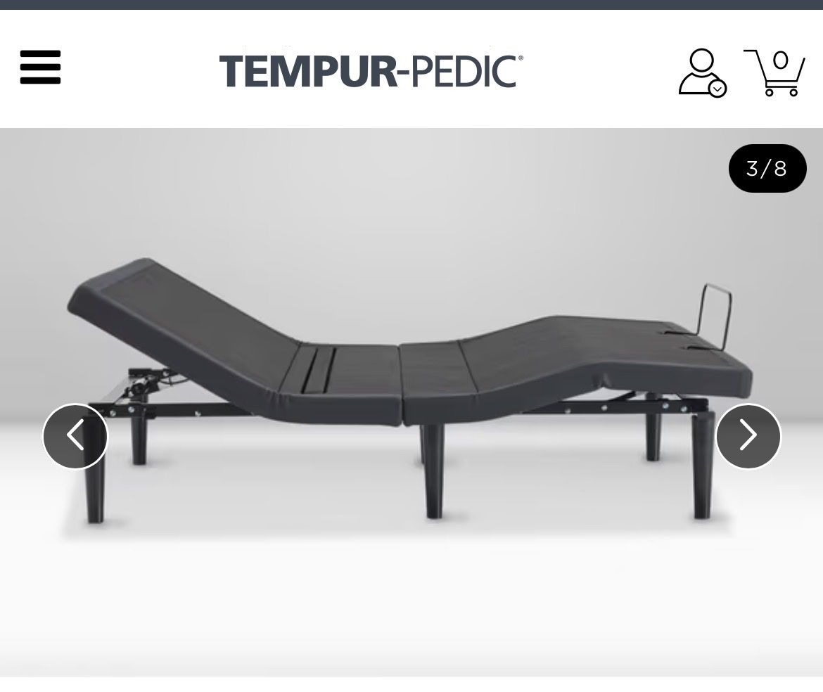 TEMPUR-PEDIC Ergo Extend Smart Base, Adjustable King Bed Frame with Sleeptracker-AI, Remote