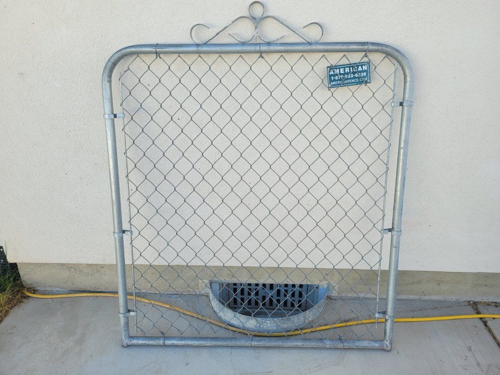 American Chain Link Fence Gate - Galvanized Steel, Used Good Condition