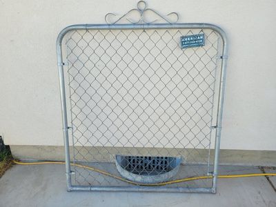 American Chain Link Fence Gate - Galvanized Steel, Used Good Condition