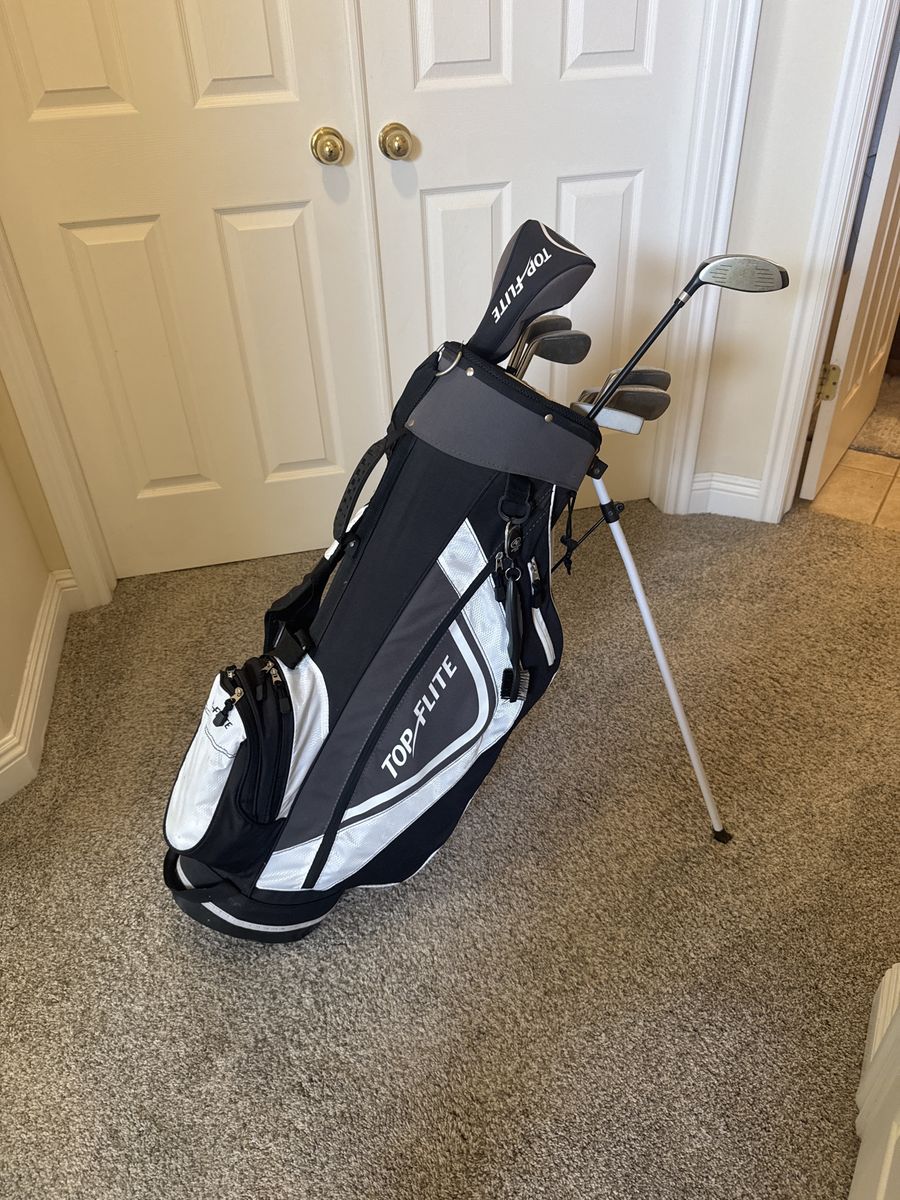 Top-Flite Complete Golf Club Set with Stand Bag - Black & White, Right-Handed
