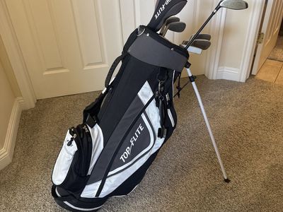 Top-Flite Complete Golf Club Set with Stand Bag - Black & White, Right-Handed