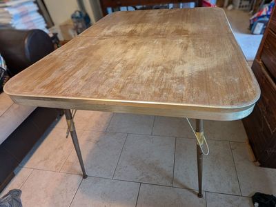 Vintage Mid Century Wooden Table with 2 Leaf Extensions - Restoration Project