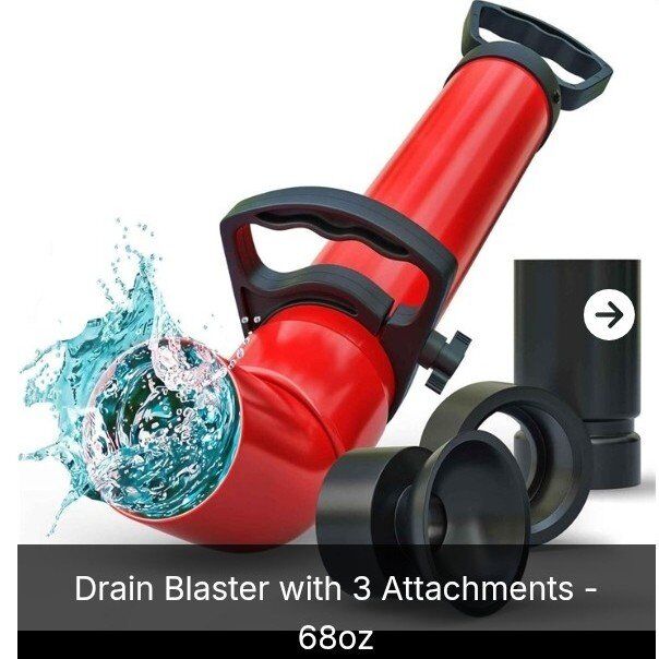 Drain Blaster with 3 attachments (NEW)