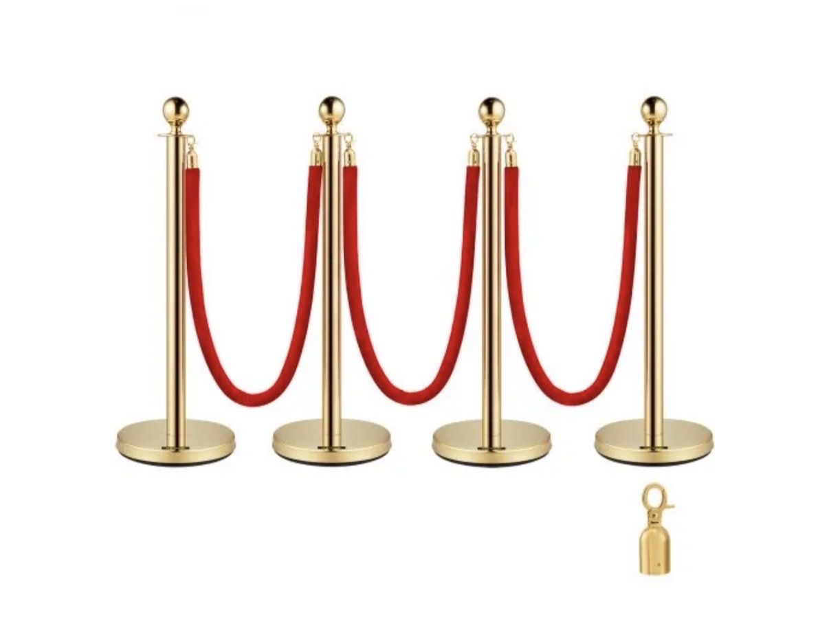 4 Gold Stanchions