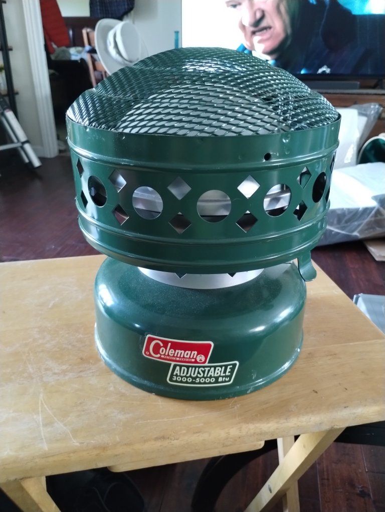 Coleman Adjustable 3000-5000 BTU Catalytic Propane Heater, Portable Green Camping Heater