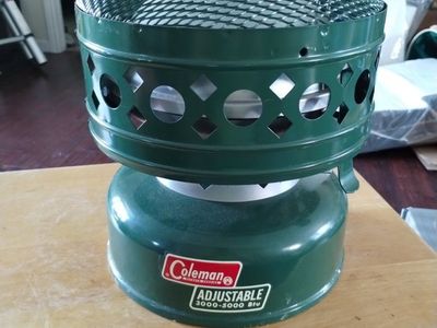 Coleman Adjustable 3000-5000 BTU Catalytic Propane Heater, Portable Green Camping Heater