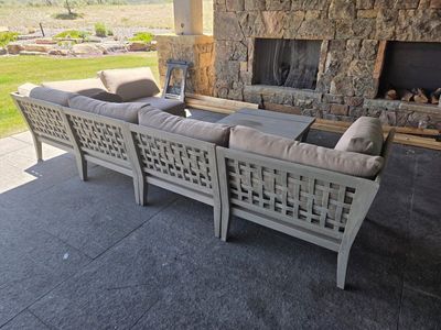 Outdoor sectional sofa with coffee table