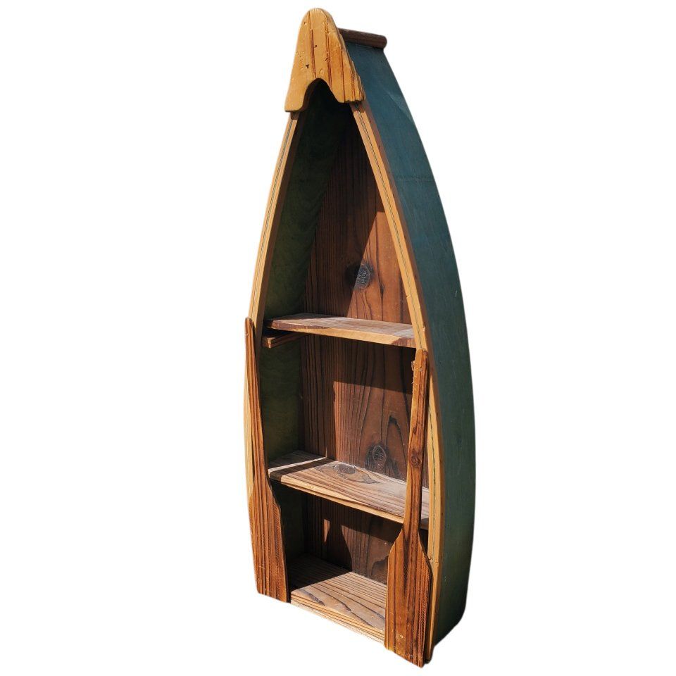 Rustic Canoe Boat Shelf