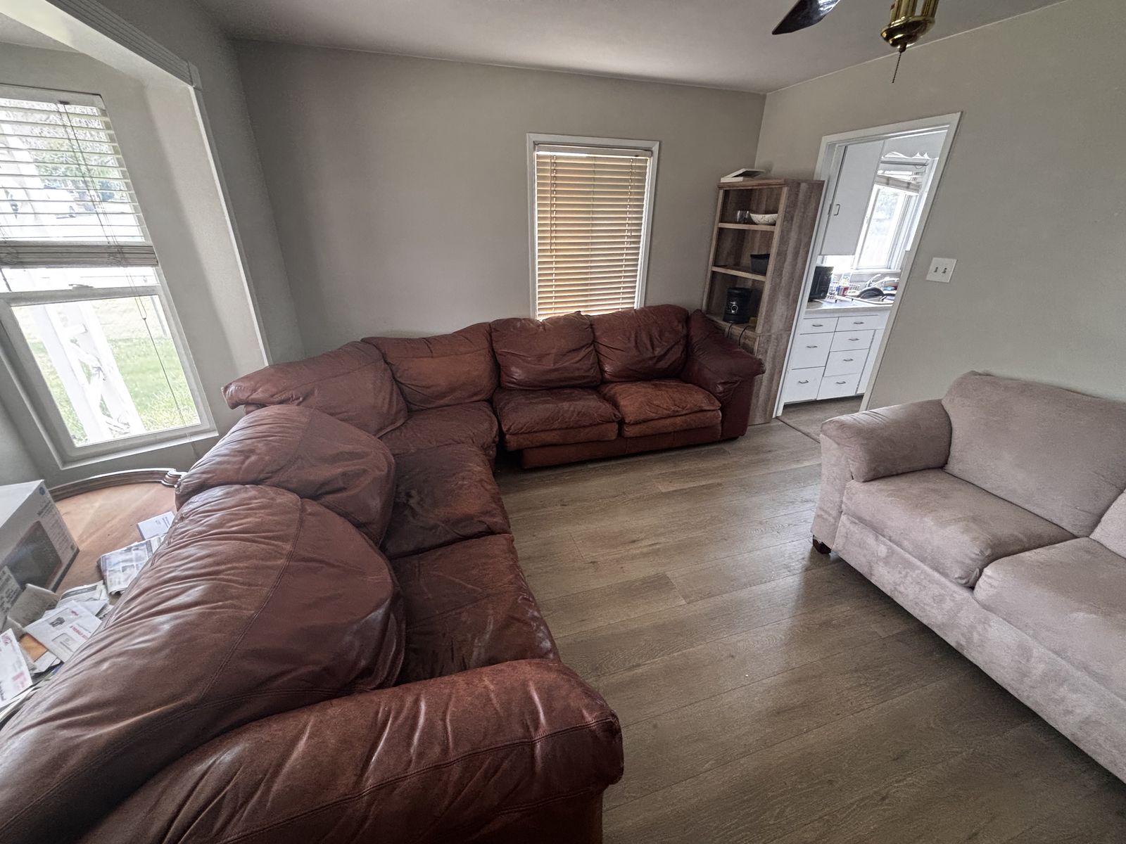 Free Leather Sectional/Couch