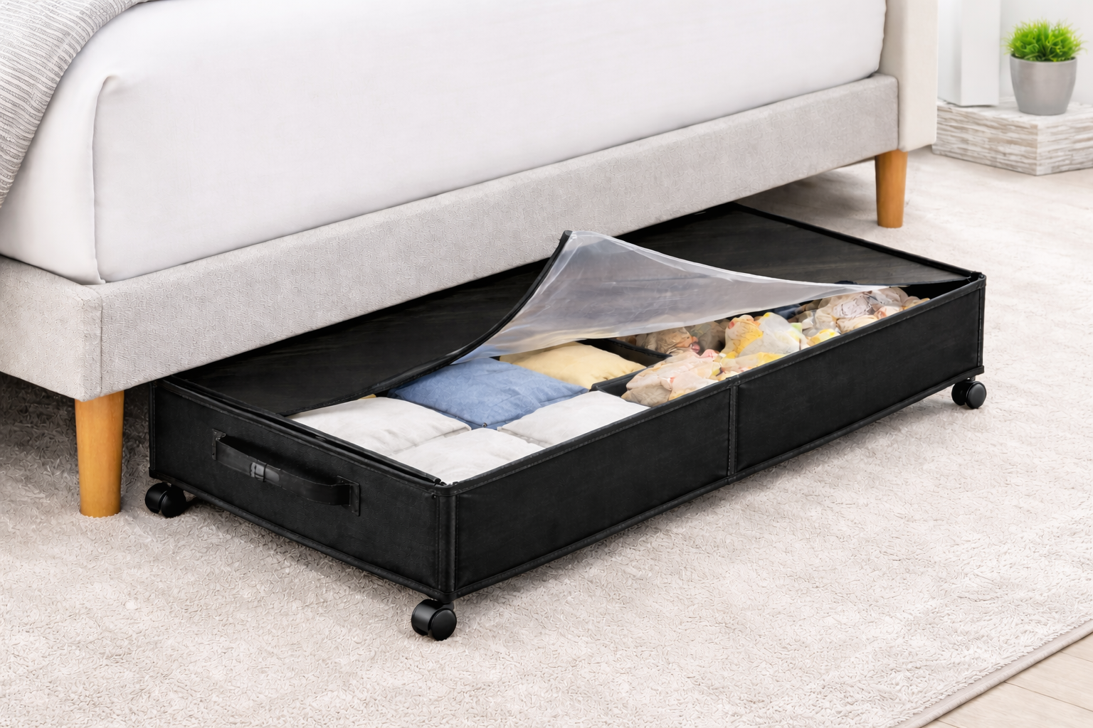 New Rolling Under Bed Storage Organizer