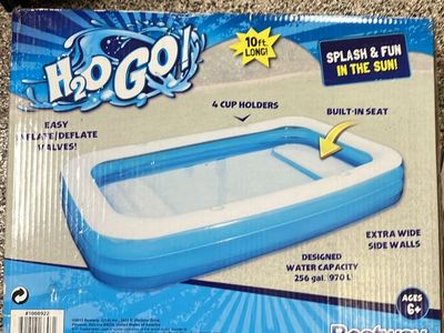 10ft Inflatable Pool with Pool Cover